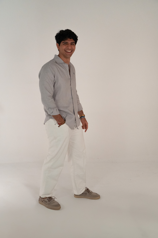 Camisa de manga larga Gris