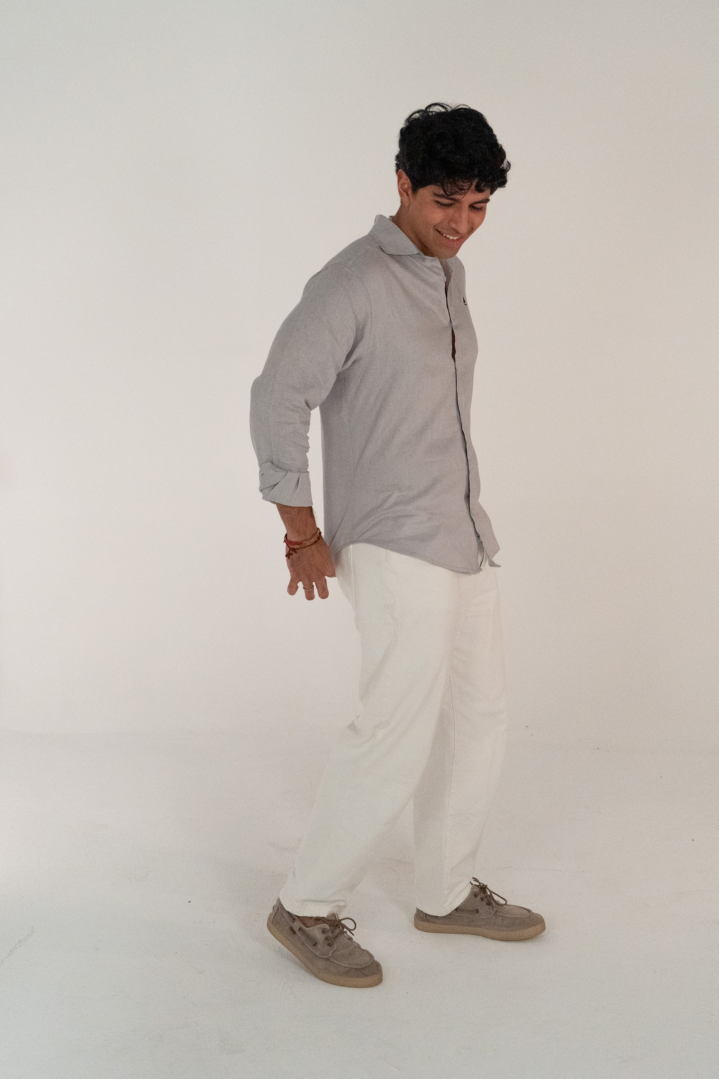 Camisa de manga larga Gris